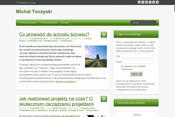 michaltoczyski.pl site used Scorise
