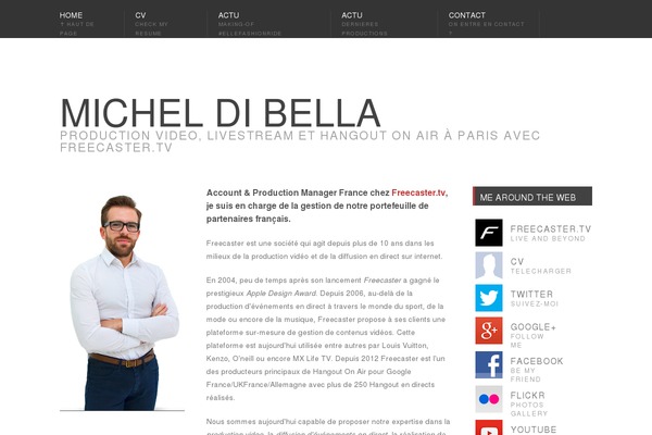 micheldibella.com site used Folioonepage