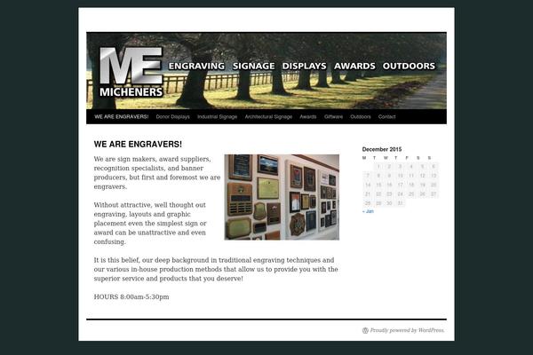 Twenty Ten theme site design template sample