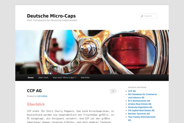 WordPress website example screenshot