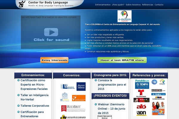 micro-expresiones.com site used Centerforbl