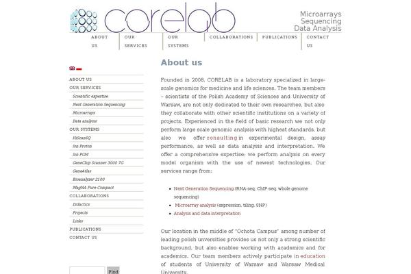 microarrays.pl site used Corelab