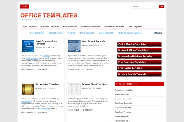 Channel theme site design template sample