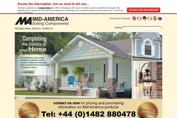 Site using WordPress Content Slide plugin