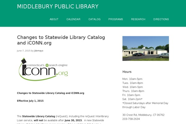 middleburypubliclibrary.org site used Cintron