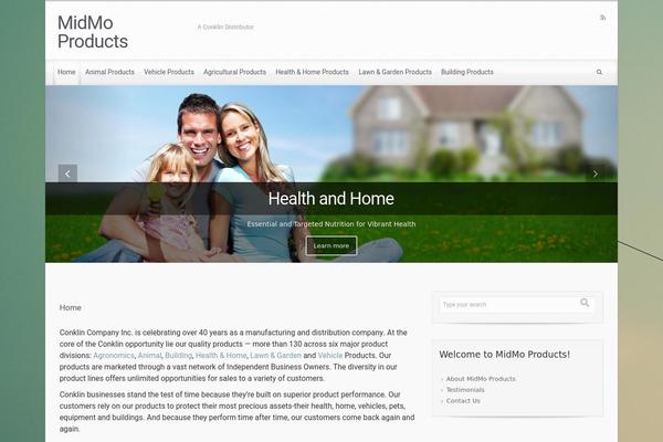 evolve theme site design template sample