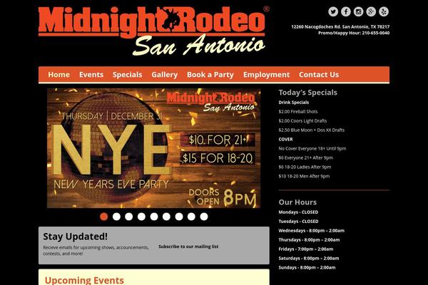 midnightrodeosanantonio.com site used Onelive-venue