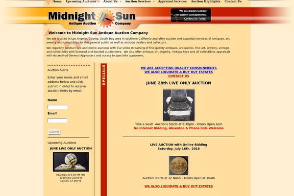 midnightsunauction.com site used Simplefolio