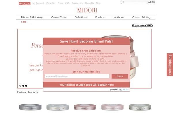 midoriribbon.com site used Midori