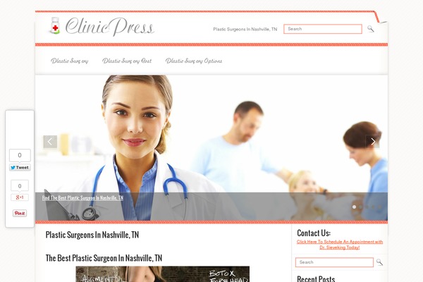 Clinicpress theme site design template sample