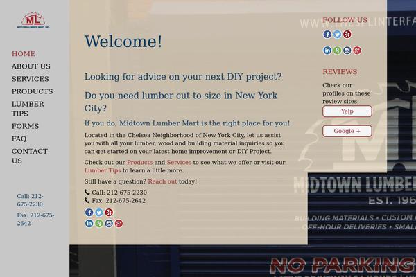 midtownlumbermart.com site used Jawesome-portfolio