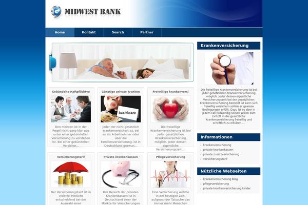 Insurance theme site design template sample