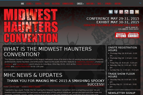 midwesthauntersconvention.com site used Bootstrap-component-blox