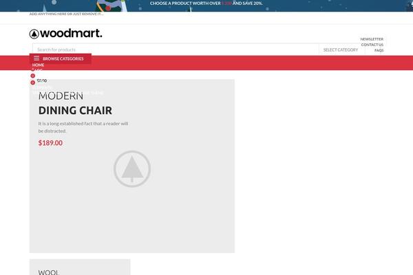 WoodMart theme site design template sample