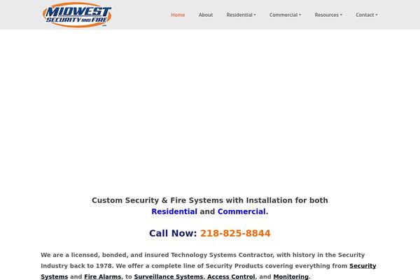 midwestsecurityandfire.com site used Honeypress-pro-child