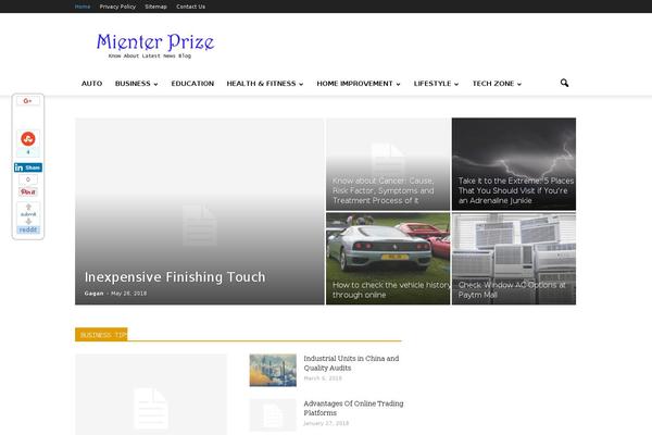WordPress website example screenshot