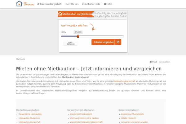 mietkaution.org site used Mietkaution_neu