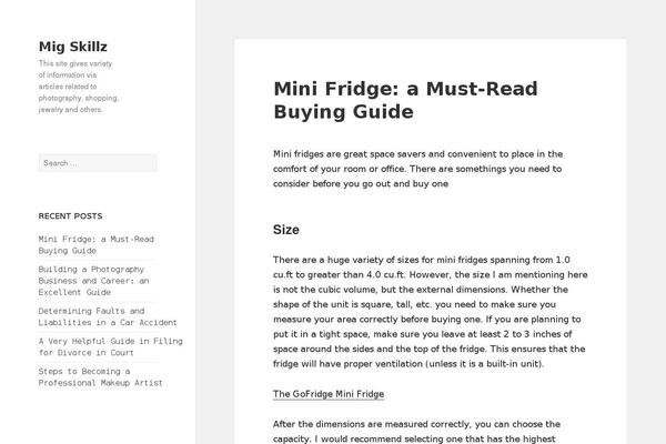 WordPress website example screenshot