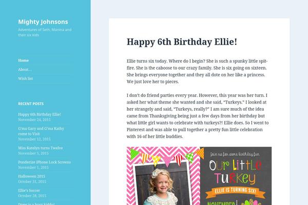 Twenty Fifteen theme site design template sample