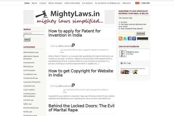mightylaws.in site used Mightylaws_theme