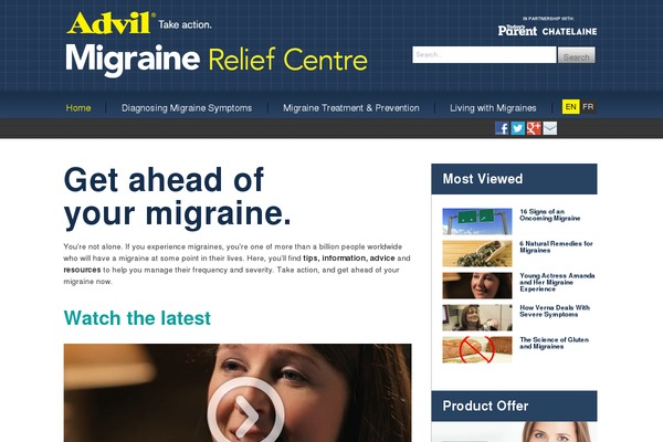 advil2013 theme websites examples