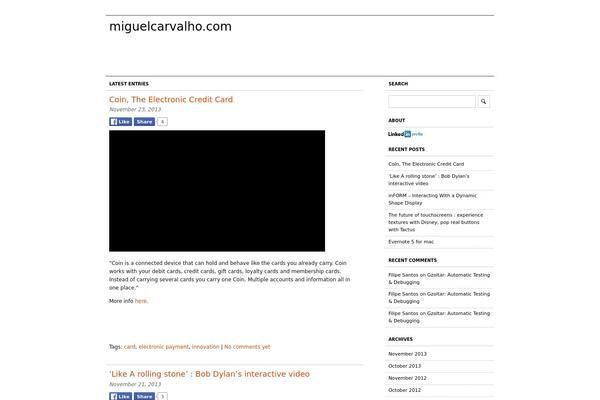 miguelcarvalho.com site used Modern Clix