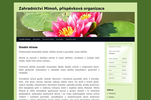 mijana.cz site used Twenty Ten