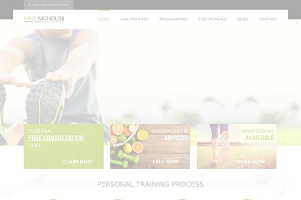 Fitnesszone-child theme site design template sample