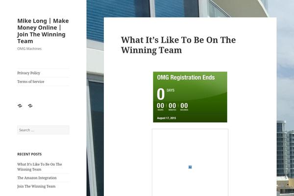 Twenty Fifteen theme site design template sample