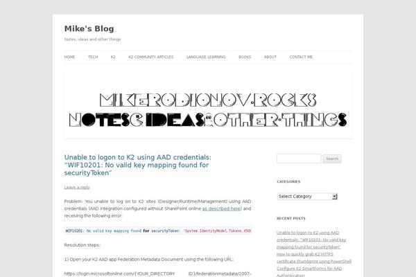 WordPress website example screenshot