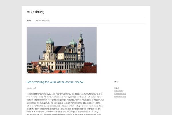 Twenty Ten theme site design template sample