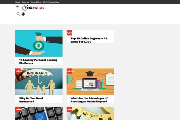 WordPress website example screenshot