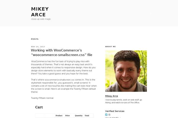 WordPress website example screenshot