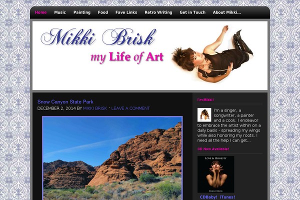 mikkibrisk.com site used Maya-blog