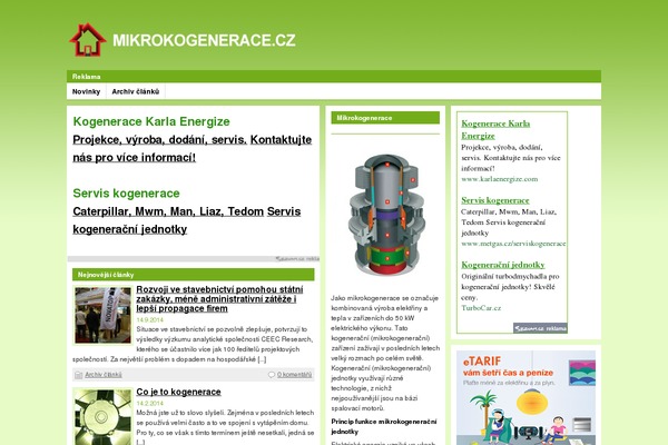mikrokogenerace.cz site used Zelenezpravy