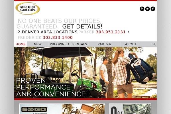 milehighgolfcars.com site used Milehigh