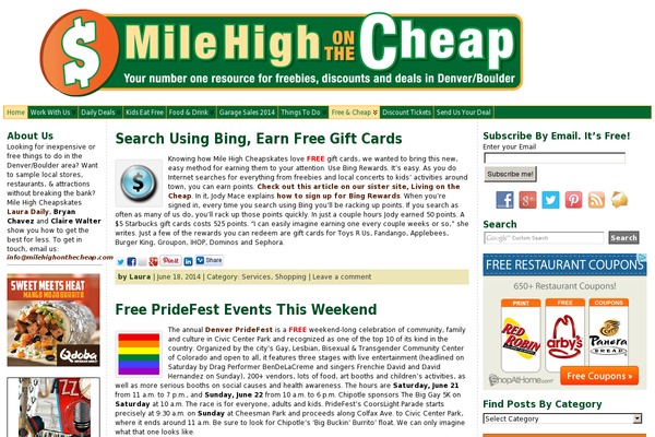milehighonthecheap.com site used Cotc-milehigh