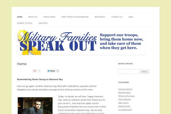 Twenty Twelve theme site design template sample