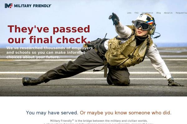 militaryfriendly.com site used Twentynineteen-child-theme