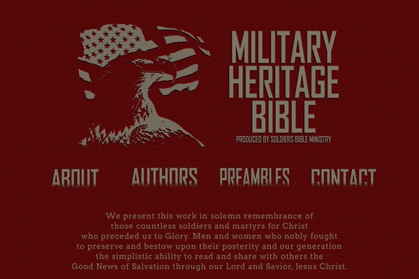 militaryheritagebible.org site used Mhb