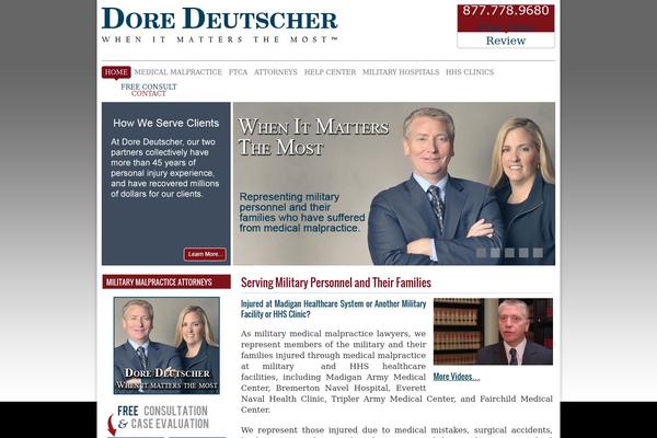 militaryinjurylawyers.com site used Dore