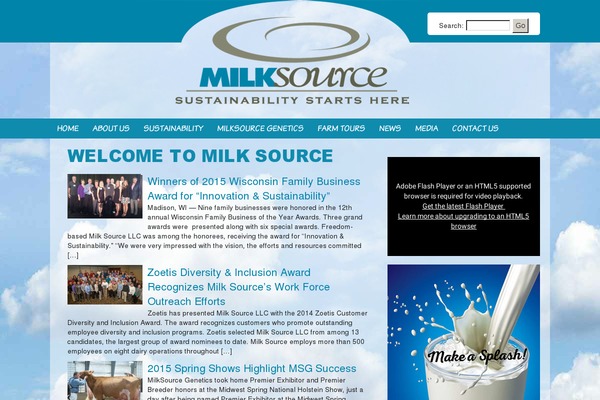 milksource.com site used Milksource-theme