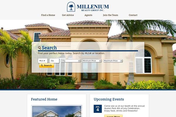 Millenium theme site design template sample