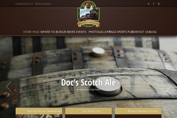 millersburgbrewing.com site used Baristawp