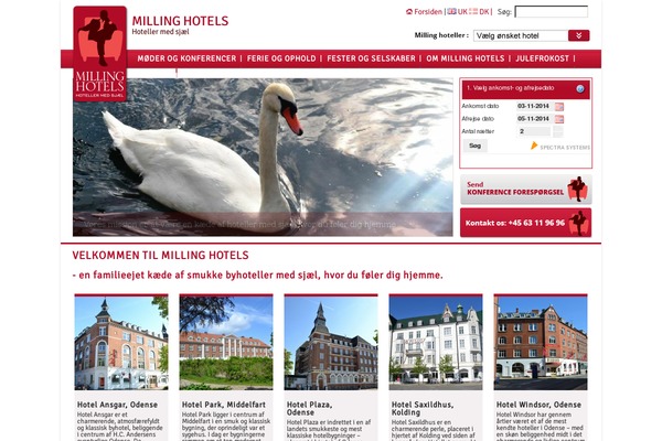 millinghotels.dk site used Millinghotels