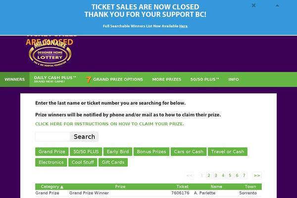 Site using Lottery-dropdown plugin