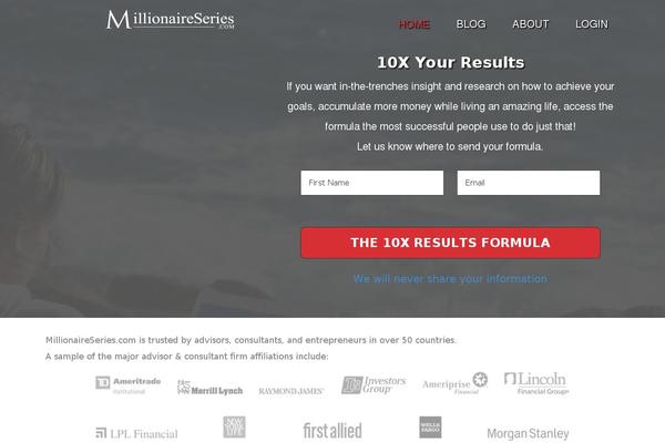 millionaireseries theme websites examples