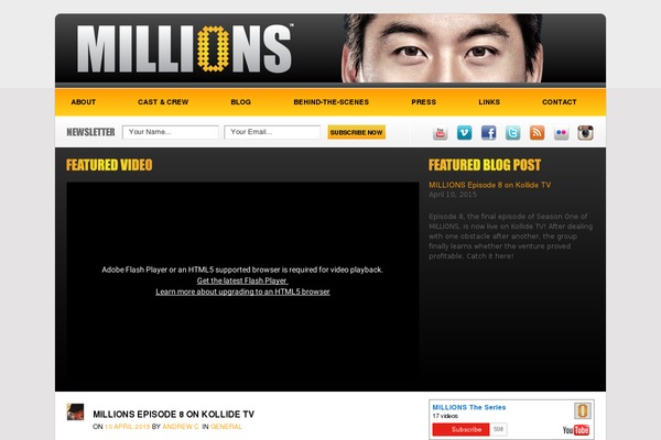 millionstheseries.com site used Millions