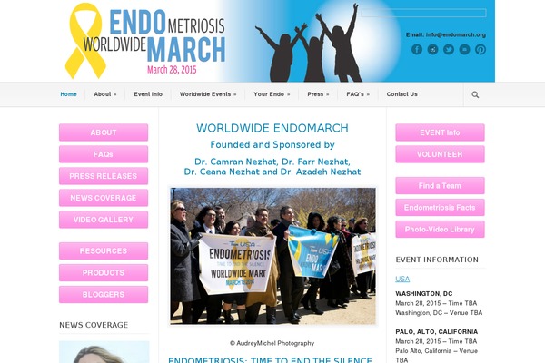 millionwomenmarch2014.org site used Endomarch