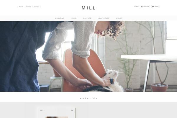Mill theme site design template sample